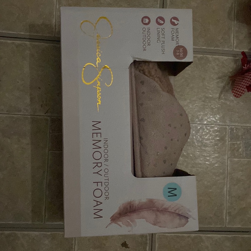 Pink memory foam indoor /out door memory foam slippers